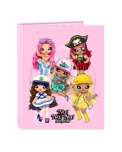 Carpeta de anillas Sparkle Na! Na! Na! Rosa claro 26,5 x 33 x 4 cm