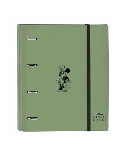 Carpeta de anillas Minnie Mouse Mint Shadow Verde militar 27 x 32 x 3,5 cm