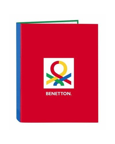 Reliure à anneaux Benetton Pop Gris 26,5 x 33 x 4 cm