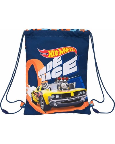 Zainetto con Cordini Hot Wheels Speed club Arancio Blu Marino 26 x 34 x 1 cm