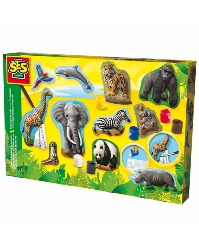 SES Creative Set Plastilina Animales - Modela & Pinta - Diversión Creativa
