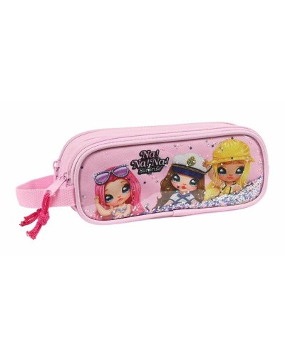 Zweifaches Mehrzweck-Etui Na!Na!Na! Surprise Sparkles Hellrosa 21 x 8 x 6 cm