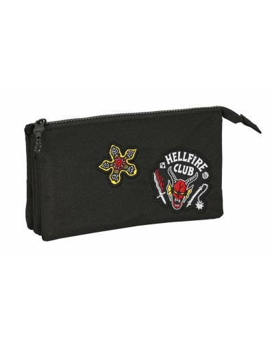 Triple Carry-all Stranger Things Black 22 x 12 x 3 cm