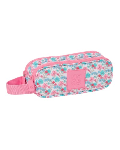 Trousse Fourre-Tout Double Safta Flores 21 x 8 x 6 cm