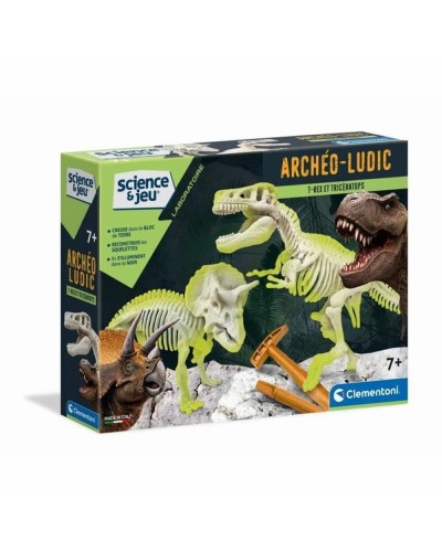 Clementoni Archéo Ludic: T-Rex & Triceratops Fosforescenti, Dinosauri Gioco
