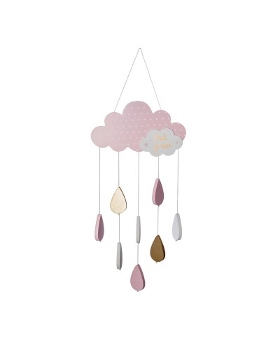 Carillon Crib Clouds Pink Atmosphera - MDF Wood, Sweet Melody

