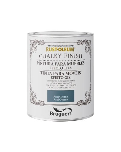 Bruguer Rust-oleum Chalky Finish | Pintura para muebles | 750 ml | Azul Océano
