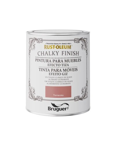 Pintura Chalky Finish Rust-Oleum Bruguer Muebles - Terracota 750 ml
