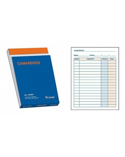 Chequeboekje voor obers DOHE 50088D 1/8 10 Onderdelen 100 Lakens