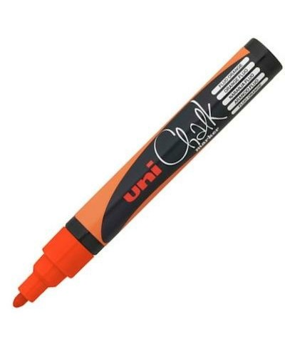 Uni-Ball PWE-5M Flüssigkreidemarker Orange, 6er Pack
