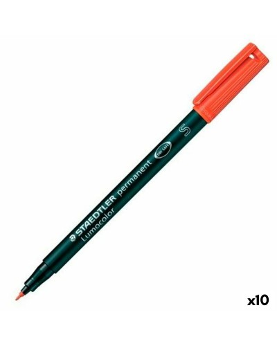Permanente markeerstift Staedtler Lumocolor 313-2 S Rood (10 Stuks)