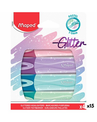 Evidenziatori Maped Color'Peps, Set da 4 Pezzi Multicolore (15 Unità)