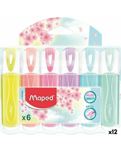 Maped Textmarker Sortiert 6 Stück (12 Einheiten): Hebe deine Notizen hervor und organisiere sie.
