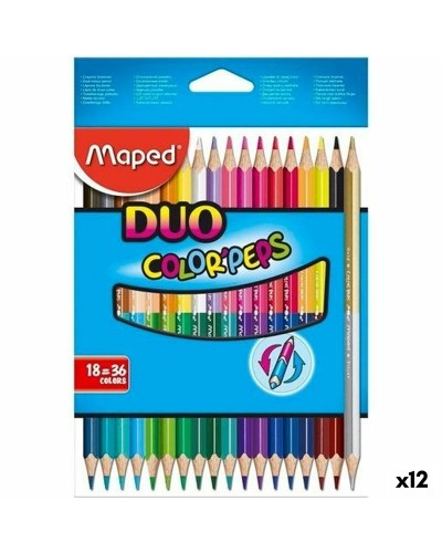Maped Duo Color'Peps Double-Ended Colouring Pencils 18 Colours (12 Units)
