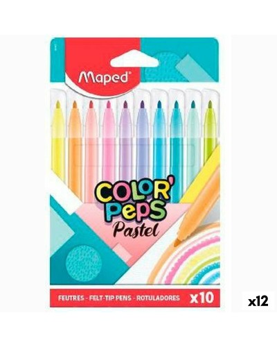 Tuschpennor Maped Color' Peps Multicolour 10 Delar (12 antal)