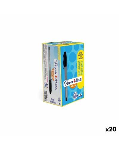 Penna a Sfera Retrattile Paper Mate Inkjoy, Confezione da 50, Nero, 1 mm