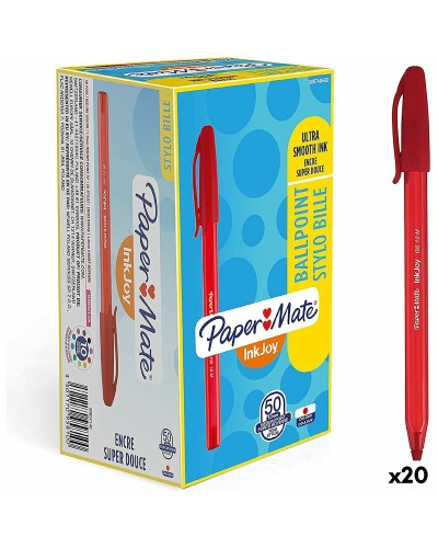 Paper Mate Inkjoy Kugelschreiber – Geschmeidiges und lebendiges Schreiben – 1 mm mittlere Spitze – 50er Pack (20 Stück)
