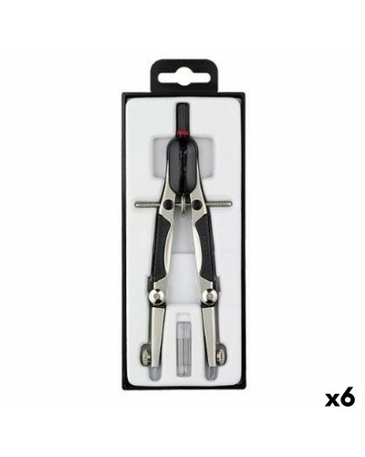Compasso Rotring Acciaio Inossidabile Nero, Set da 6