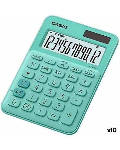 Kalkylator Casio MS-20UC Grön 2,3 x 10,5 x 14,95 cm (10 antal)