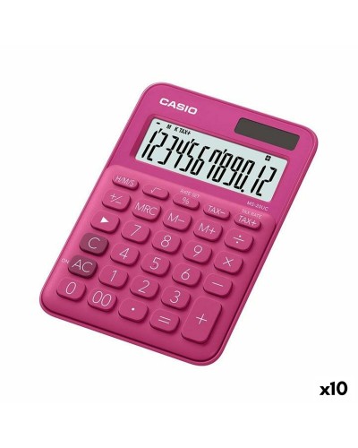 Kalkylator Casio MS-20UC Fuchsia 2,3 x 10,5 x 14,95 cm (10 antal)
