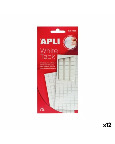 Stopverf Apli White Tack Stopverf Wit Nylon (3 Stuks) (12 Stuks)