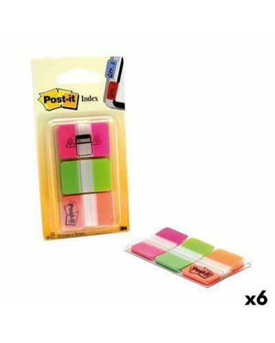 Post-it Índex Adhesivos Multicolor - 25 x 38 mm (Paquete de 6)
