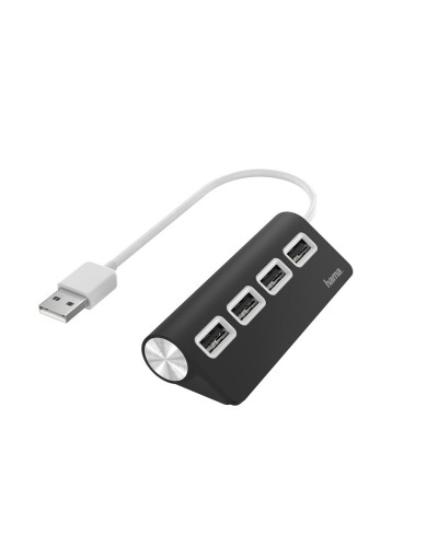 Hama Hub USB 3.0 4 Ports - Transfert Rapide de Données et Alimentation
