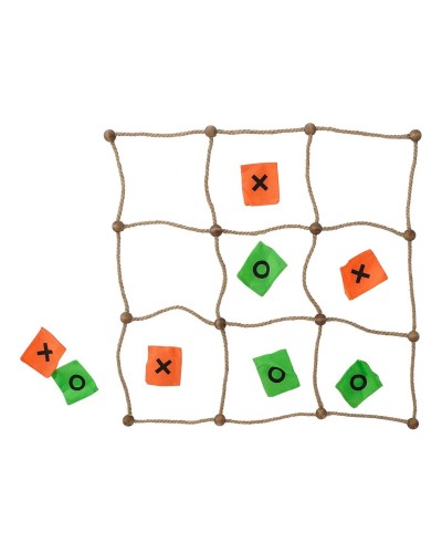 Klassisches Tic-Tac-Toe aus Naturholz DKD Home Decor 30 x 25 x 6 cm für Unterhaltung und Herausforderungen
