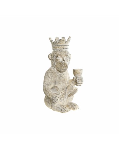 Decorative Monkey DKD Home Decor 16x15x30cm, White, Resin, Pickled Effect
