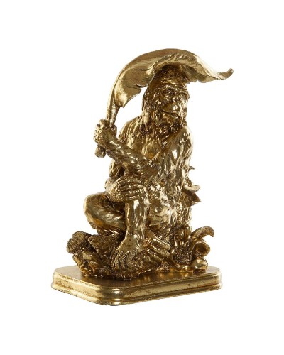 Prydnadsfigur DKD Home Decor Gyllene Harts Kolonial Löv av en växt 16,5 x 10,6 x 22,5 cm