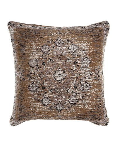 Cuscino Arredo Quadrato DKD Home Decor 45x45 cm, Colori Nero, Beige e Marrone Chiaro