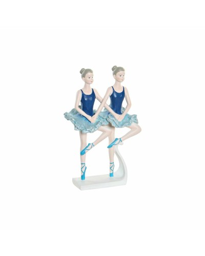 Decoratieve figuren DKD Home Decor Blauw Romantiek Balletdanseres 14 x 7,5 x 21,5 cm