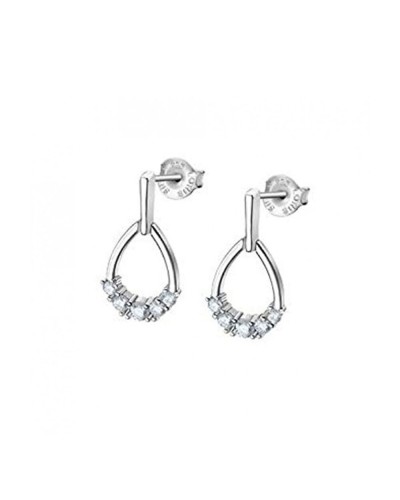 Orecchini Donna Lotus LP3057-4/1 Argento Cerchio con Cristalli
