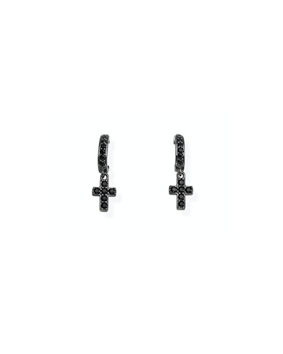 Amen Boucles d'Oreilles Femme EBCNN Argent 925 Zircones - Élégantes et Lumineuses

