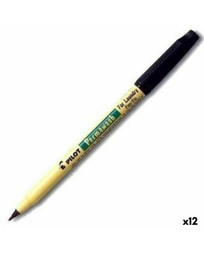 Pilot Permawash Marker Schwarz, 12er Pack
