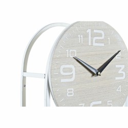 Wall Clock DKD Home Decor Natural Metal MDF White (25,5 x 11,5 x 71 cm)