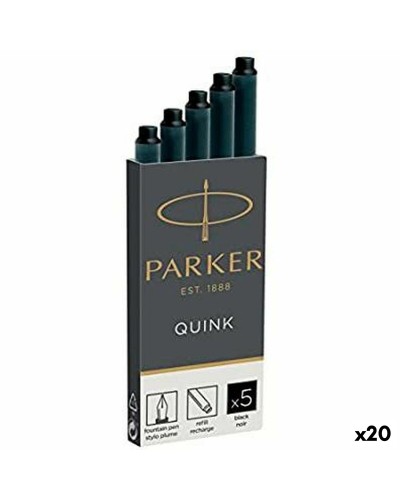 Cartucce d'Inchiostro Parker Quink per Penne Stilografiche - Confezione da 20