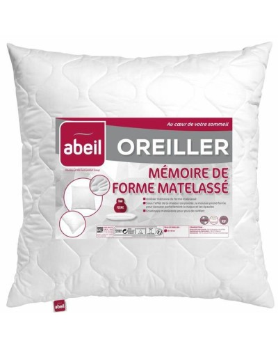 Oreiller en Mousse à Mémoire de Forme Abeil 60x60 cm pour un Sommeil Confortable et Soutien.
