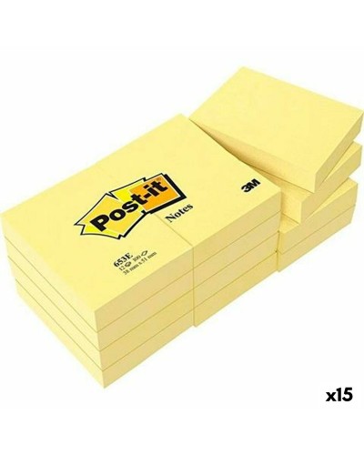 Schrijfblok Post-it 38 x 51 mm Geel (15 Stuks)