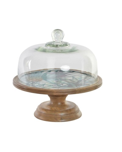 Välipalatarjotin DKD Home Decor Monivärinen Luonnollinen Kristalli Mangopuu Moderni 30 x 30 x 33 cm