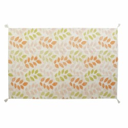 Tapis DKD Home Decor Beige Motif Feuilles (160 x 230 cm) pour Décoration
