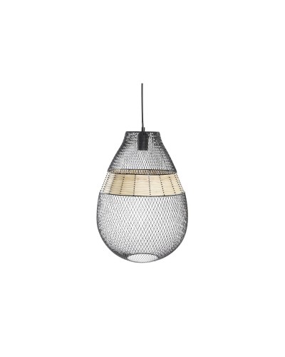 Lámpara de Techo DKD Home Decor, Negro y Marrón, Metal, 50 W, 32 x 32 x 43 cm
