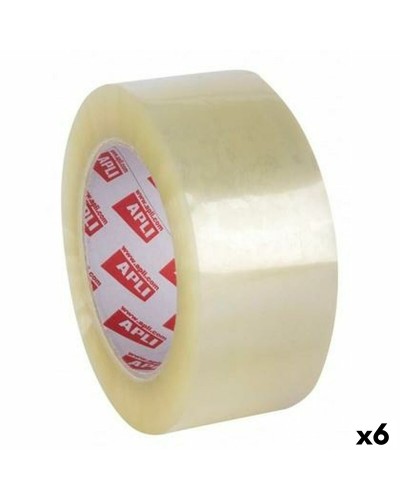 Plakband Apli Transparant 48 mm x 132 m (6 Stuks)