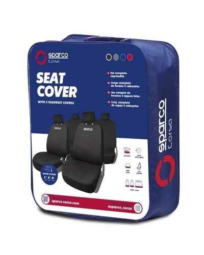 Set hoezen voor zittingen Sparco Corsa Zwart/Rood