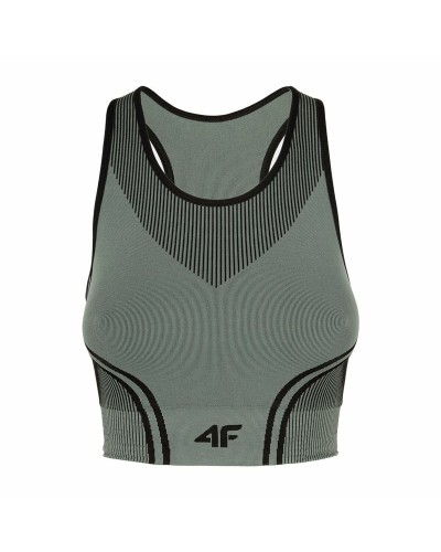 4F Sport-BH Yoga Grau - Mittlerer Halt Atmungsaktiv
