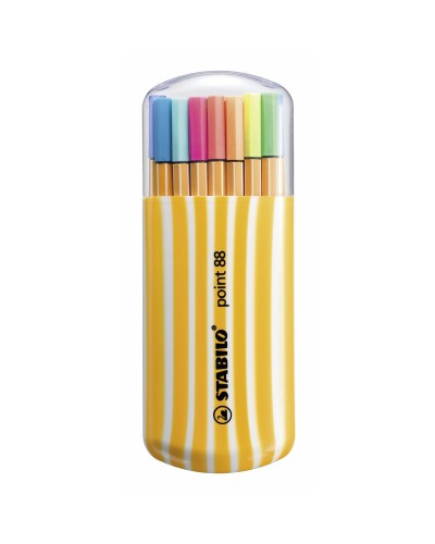 Stabilo Pennarello Point 88 - Set da 20 Colori Vivaci per Disegno e Scrittura
