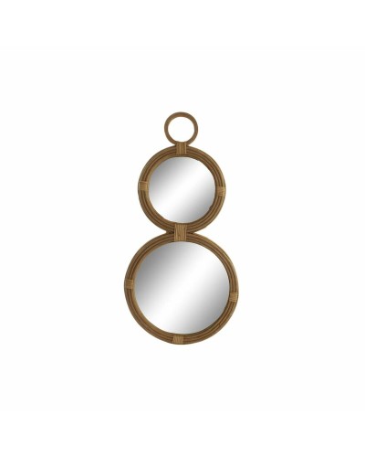 DKD Home Decor Wandspiegel rechteckig Kristall tropisch braun 41x2x83cm
