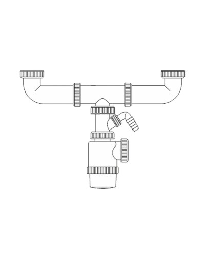 Sifón de Lavabo Mirtak de PVC, Anti-olor y Anti-atasco
