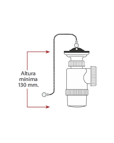 Washbasin Siphon Mirtak v70 Plast PVC