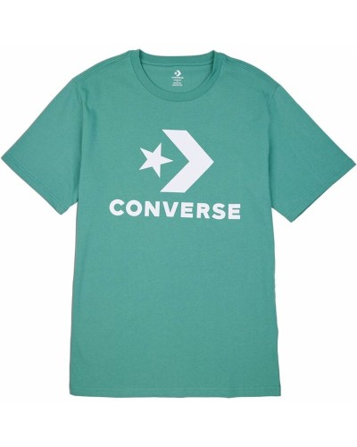Converse Camiseta Unisex Verde Logo Grande - Manga Corta Corte Estándar

